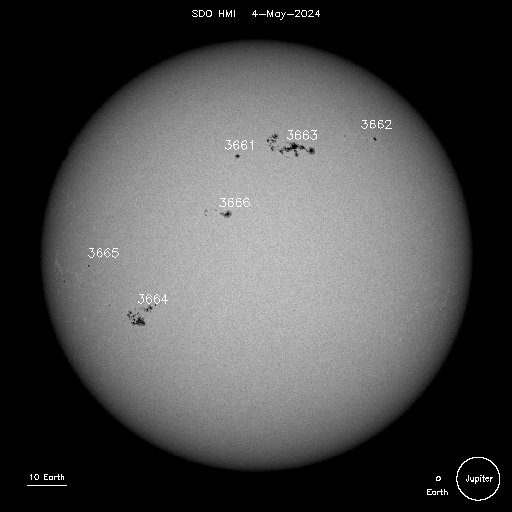 Latest SDO HMI Sun Spots